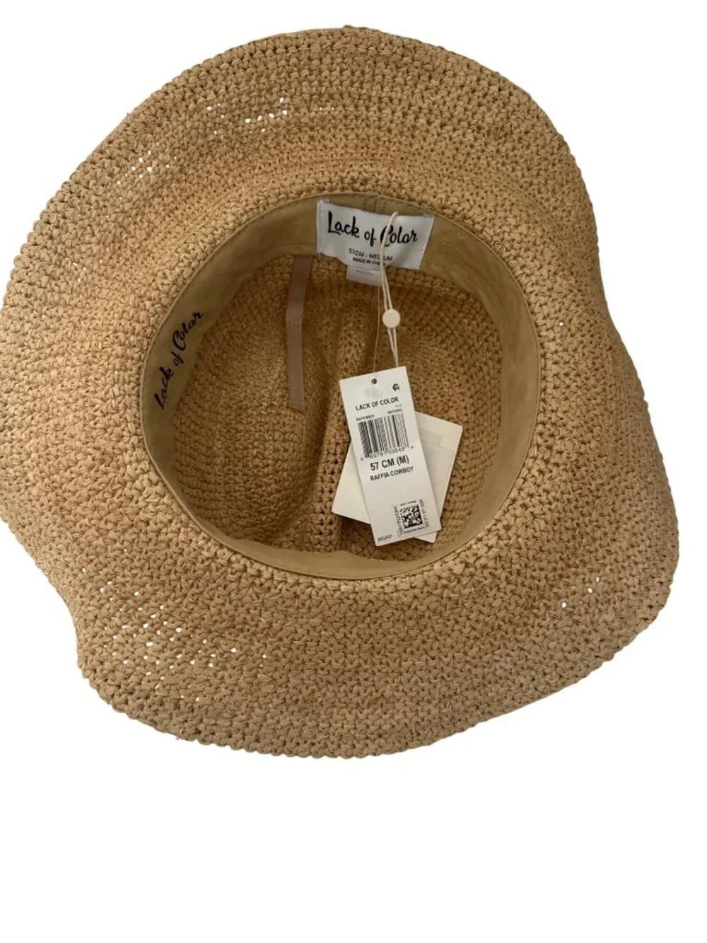 NWT Lack of Color Raffia Cowboy Hat Natural Womens Size 56cm/Medium - Picture 5 of 8